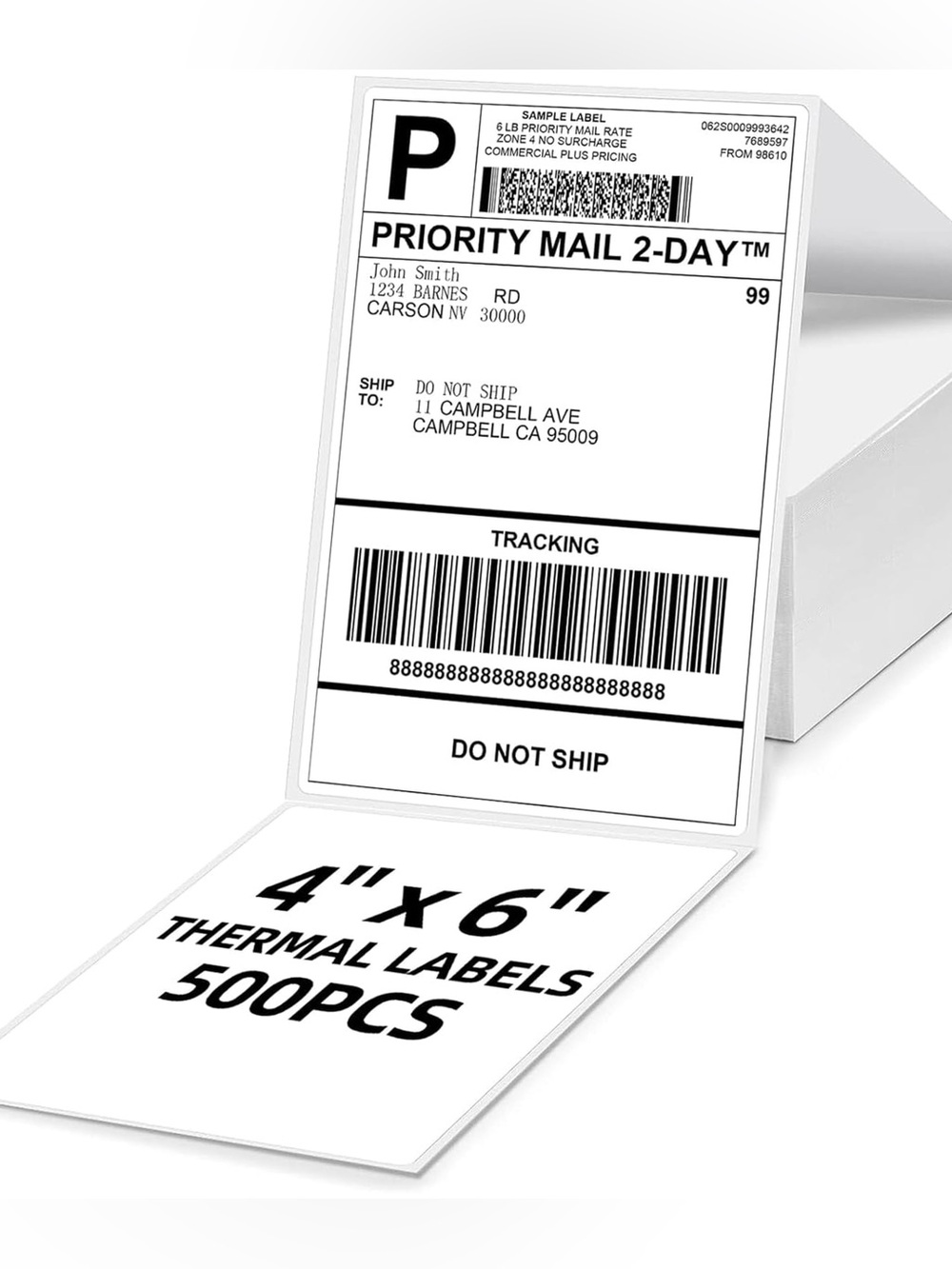 Thermal Shipping Labels 4" x 6" – White - 500 Labels - Picture 3 of 3